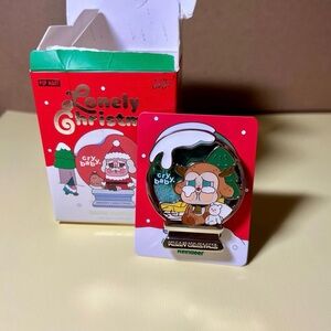 pop mart crybaby lonely christmas badge - a lonely red-nosed reindeer